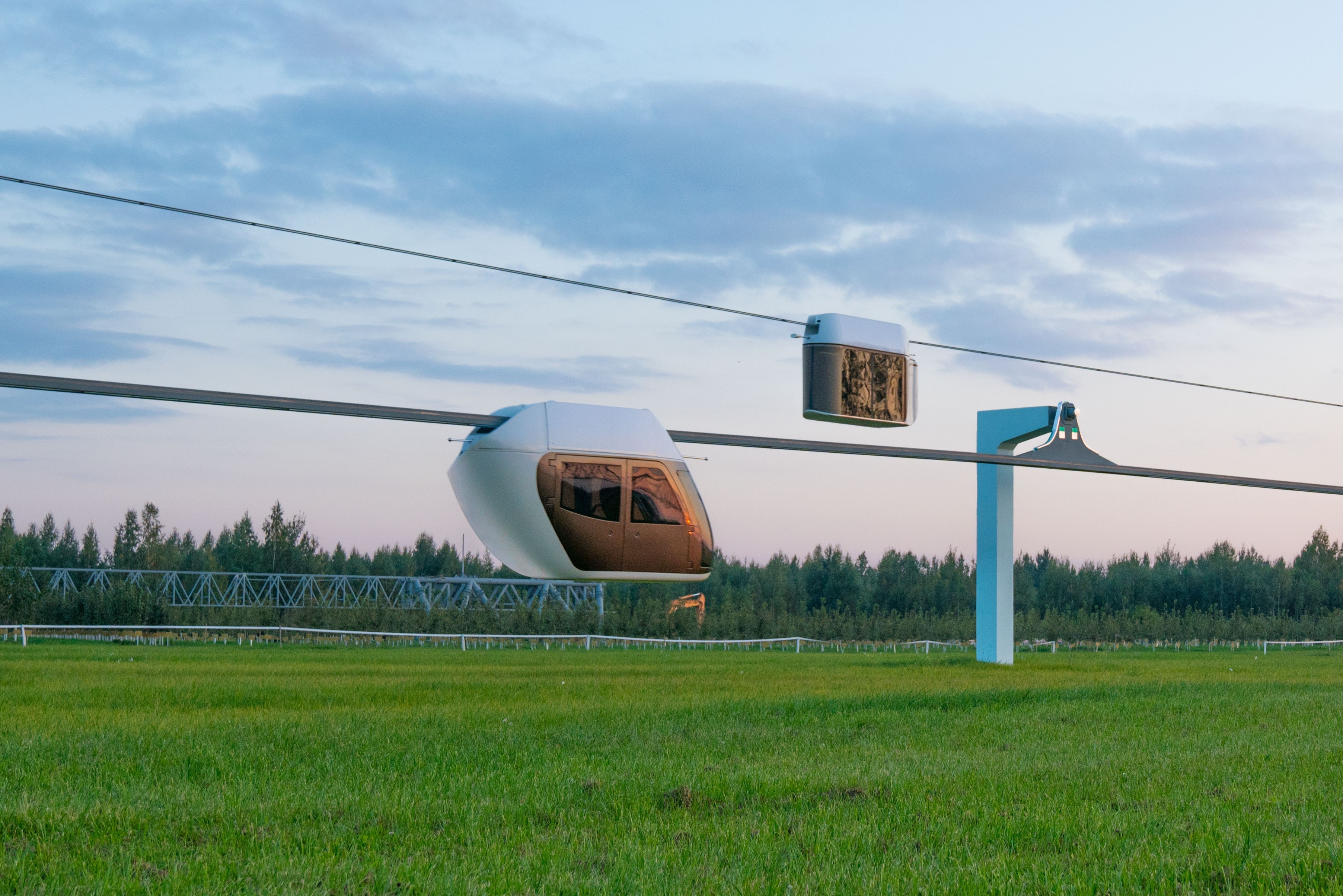 SkyWay unibus and unibike at EcoTechnPark in Belarus