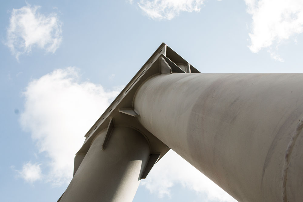 Installation of anchor supports on lightweight urban SkyWay route